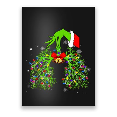 Christmas Nurse Respiratory Therapist Lung Xmas Lights Poster