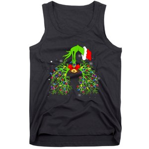 Christmas Nurse Respiratory Therapist Lung Xmas Lights Tank Top