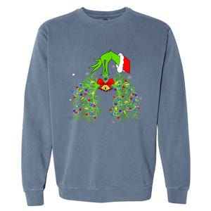 Christmas Nurse Respiratory Therapist Lung Xmas Lights Garment-Dyed Sweatshirt