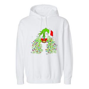 Christmas Nurse Respiratory Therapist Lung Xmas Lights Garment-Dyed Fleece Hoodie