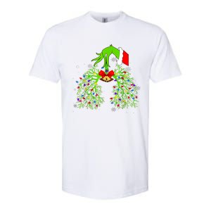 Christmas Nurse Respiratory Therapist Lung Xmas Lights Softstyle CVC T-Shirt