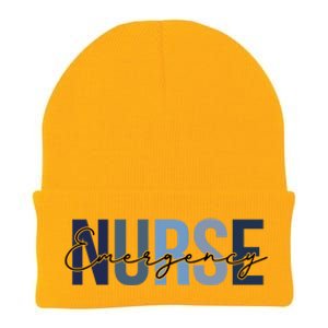 Cute Nurse Retro Leopard Print Emergency Nurse Cool Gift Knit Cap Winter Beanie