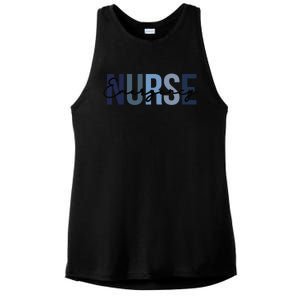 Cute Nurse Retro Leopard Print Emergency Nurse Cool Gift Ladies PosiCharge Tri-Blend Wicking Tank