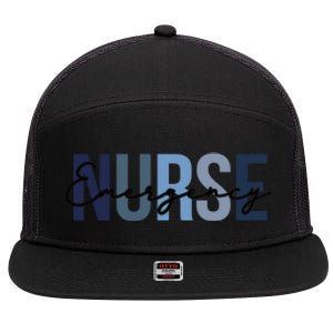 Cute Nurse Retro Leopard Print Emergency Nurse Cool Gift 7 Panel Mesh Trucker Snapback Hat