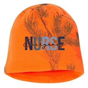 Cute Nurse Retro Leopard Print Emergency Nurse Cool Gift Kati - Camo Knit Beanie