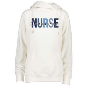 Cute Nurse Retro Leopard Print Emergency Nurse Cool Gift Womens Funnel Neck Pullover Hood