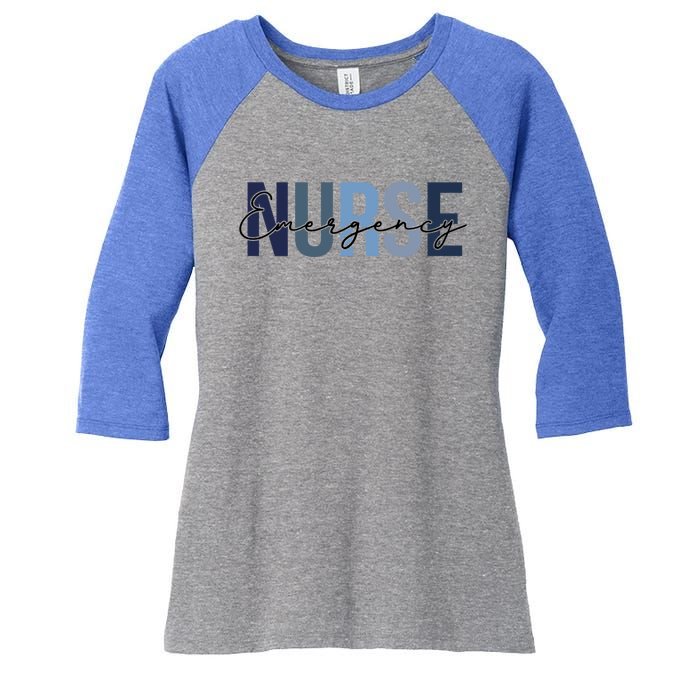 Cute Nurse Retro Leopard Print Emergency Nurse Cool Gift Women's Tri-Blend 3/4-Sleeve Raglan Shirt