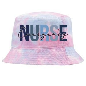 Cute Nurse Retro Leopard Print Emergency Nurse Cool Gift Tie-Dyed Bucket Hat