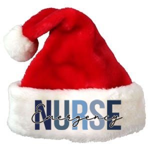 Cute Nurse Retro Leopard Print Emergency Nurse Cool Gift Premium Christmas Santa Hat