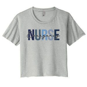 Cute Nurse Retro Leopard Print Emergency Nurse Cool Gift Women's Crop Top Tee