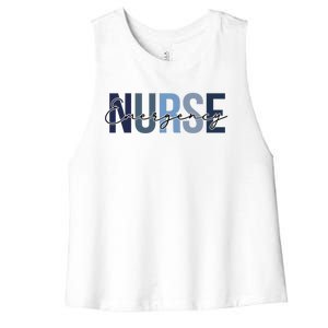 Cute Nurse Retro Leopard Print Emergency Nurse Cool Gift Women's Racerback Cropped Tank