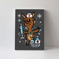 Christmas Nurse Reindeer Funny Xmas Nursing Scrub Top Women Canvas