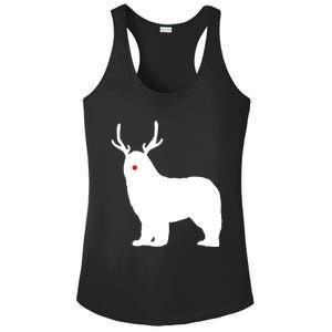 Christmas Newfoundland Reindeer Newfie Dog Gift Ladies PosiCharge Competitor Racerback Tank