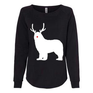 Christmas Newfoundland Reindeer Newfie Dog Gift Womens California Wash Sweatshirt