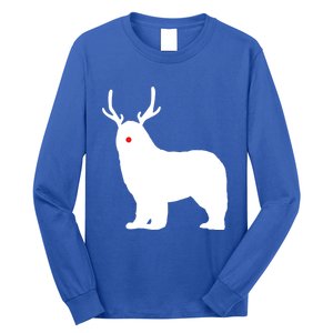 Christmas Newfoundland Reindeer Newfie Dog Gift Long Sleeve Shirt