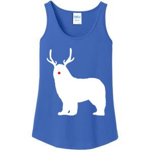 Christmas Newfoundland Reindeer Newfie Dog Gift Ladies Essential Tank