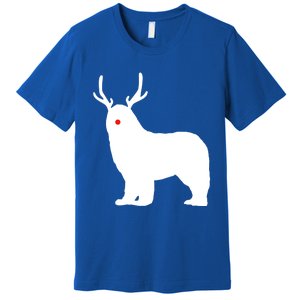 Christmas Newfoundland Reindeer Newfie Dog Gift Premium T-Shirt