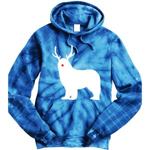 Christmas Newfoundland Reindeer Newfie Dog Gift Tie Dye Hoodie