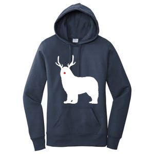 Christmas Newfoundland Reindeer Newfie Dog Gift Women's Pullover Hoodie