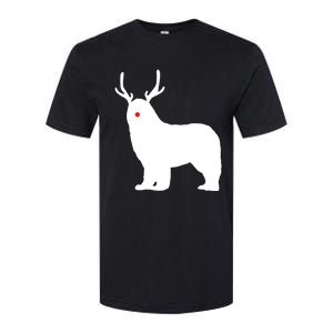 Christmas Newfoundland Reindeer Newfie Dog Gift Softstyle CVC T-Shirt