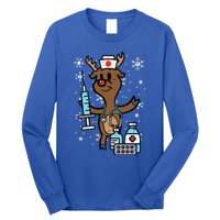 Christmas Nurse Reindeer Funny Xmas Nursing Scrub Top Funny Long Sleeve Shirt