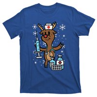 Christmas Nurse Reindeer Funny Xmas Nursing Scrub Top Funny T-Shirt