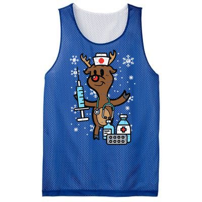 Christmas Nurse Reindeer Funny Xmas Nursing Scrub Top Funny Mesh Reversible Basketball Jersey Tank