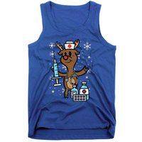 Christmas Nurse Reindeer Funny Xmas Nursing Scrub Top Funny Tank Top