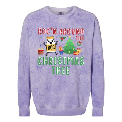 Christmas Nurse Rocn Around The Christmas Tree Funny Xmas Colorblast Crewneck Sweatshirt