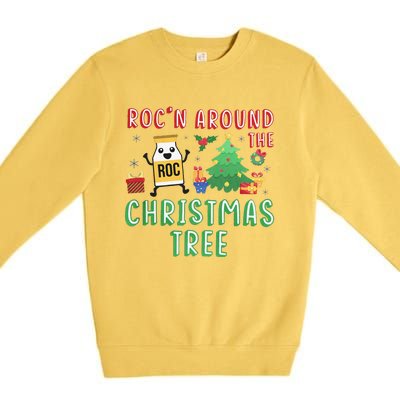 Christmas Nurse Rocn Around The Christmas Tree Funny Xmas Premium Crewneck Sweatshirt