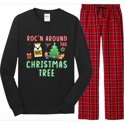 Christmas Nurse Rocn Around The Christmas Tree Funny Xmas Long Sleeve Pajama Set