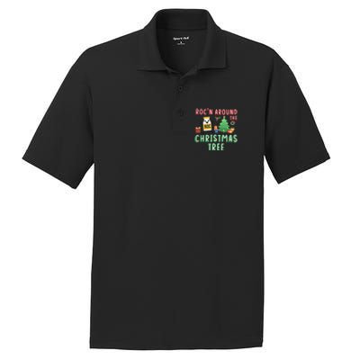 Christmas Nurse Rocn Around The Christmas Tree Funny Xmas PosiCharge RacerMesh Polo