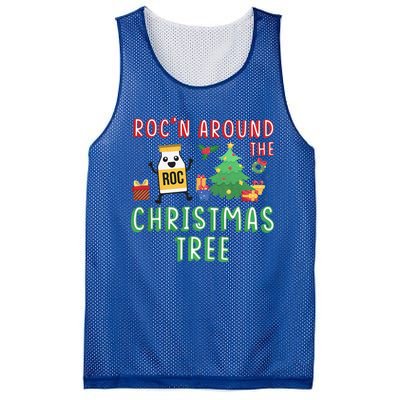 Christmas Nurse Rocn Around The Christmas Tree Funny Xmas Mesh Reversible Basketball Jersey Tank