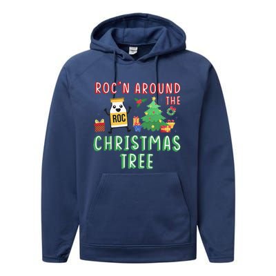 Christmas Nurse Rocn Around The Christmas Tree Funny Xmas Performance Fleece Hoodie