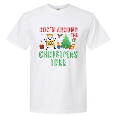 Christmas Nurse Rocn Around The Christmas Tree Funny Xmas Garment-Dyed Heavyweight T-Shirt