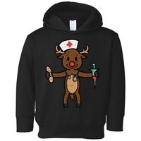 Christmas Nurse Reindeer Funny Xmas Nursing Toddler Hoodie