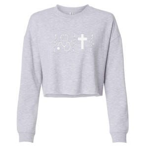 Christian Nurse Religious Nursing Jesus Heartbeat Cropped Pullover Crew