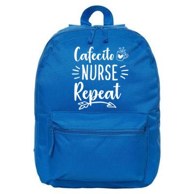 Cafecito Nurse Repeat Nurses Need Coffee Gift 16 in Basic Backpack