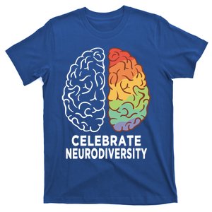 Celebrate Neurodiversity Rainbow Brain Autism Awareness Meaningful Gift T-Shirt