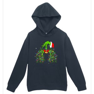 Christmas Nurse Respiratory Therapist Lung Xmas Lights Urban Pullover Hoodie