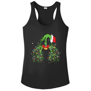 Christmas Nurse Respiratory Therapist Lung Xmas Lights Ladies PosiCharge Competitor Racerback Tank