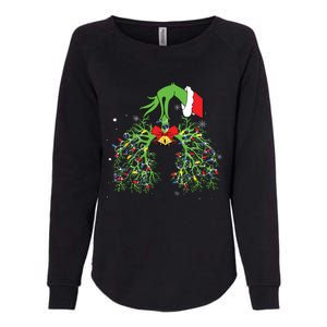 Christmas Nurse Respiratory Therapist Lung Xmas Lights Womens California Wash Sweatshirt