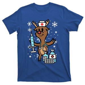 Christmas Nurse Reindeer Funny Xmas Nursing Scrub Top Gift T-Shirt