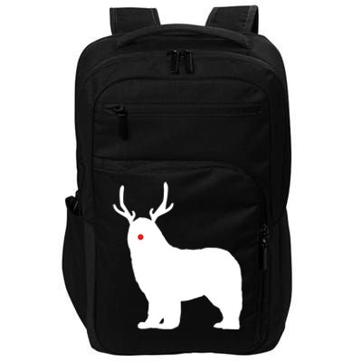 Christmas Newfoundland Reindeer Newfie Dog Gift Impact Tech Backpack