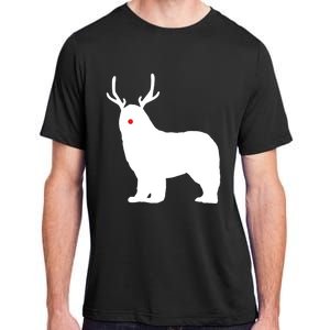 Christmas Newfoundland Reindeer Newfie Dog Gift Adult ChromaSoft Performance T-Shirt