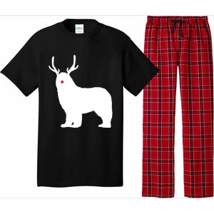 Christmas Newfoundland Reindeer Newfie Dog Gift Pajama Set