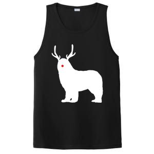 Christmas Newfoundland Reindeer Newfie Dog Gift PosiCharge Competitor Tank