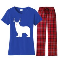 Christmas Newfoundland Reindeer Newfie Dog Gift Women's Flannel Pajama Set