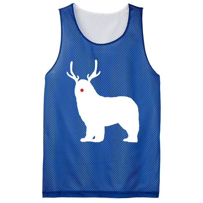 Christmas Newfoundland Reindeer Newfie Dog Gift Mesh Reversible Basketball Jersey Tank