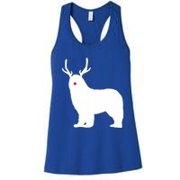 Christmas Newfoundland Reindeer Newfie Dog Gift Women's Racerback Tank